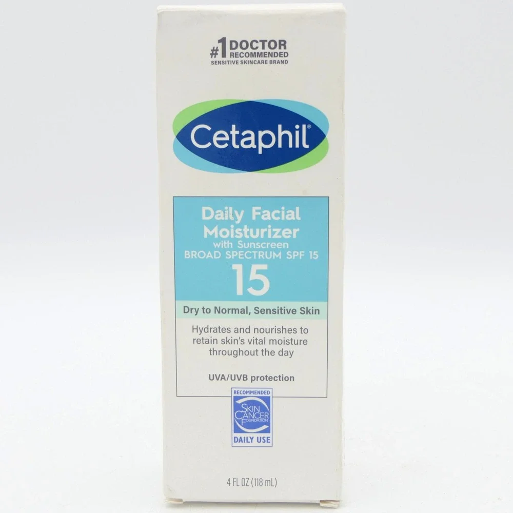 Cetaphil Daily Facial Moisturizer w/ SPF 15 Sunscreen 4 fl oz 08/26 Hydrates